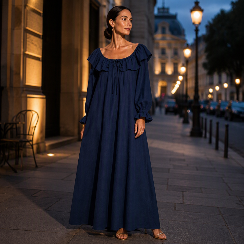 📢📢50%Rabatt!!!🎉✨Lässiges Off-Shoulder-Maxikleid für Damen