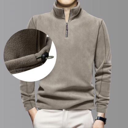 📢📢50%Rabatt!!!🎉✨Stilvolles Langarm-Oberteil mit halbem Reißverschluss für Herren
