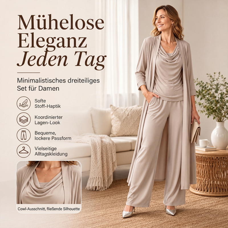 📢📢50%Rabatt!!!🎉✨Leger-elegantes 3-teiliges Set für Damen