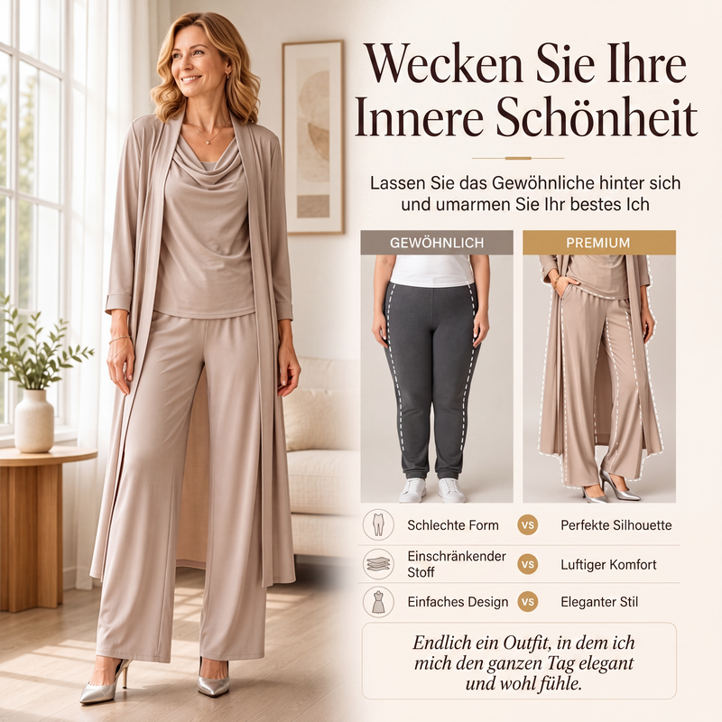 📢📢50%Rabatt!!!🎉✨Leger-elegantes 3-teiliges Set für Damen