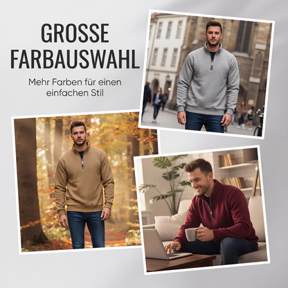 📢📢50%Rabatt!!!🎉✨Herren-Pullover mit Stehkragen und Viertelreißverschluss