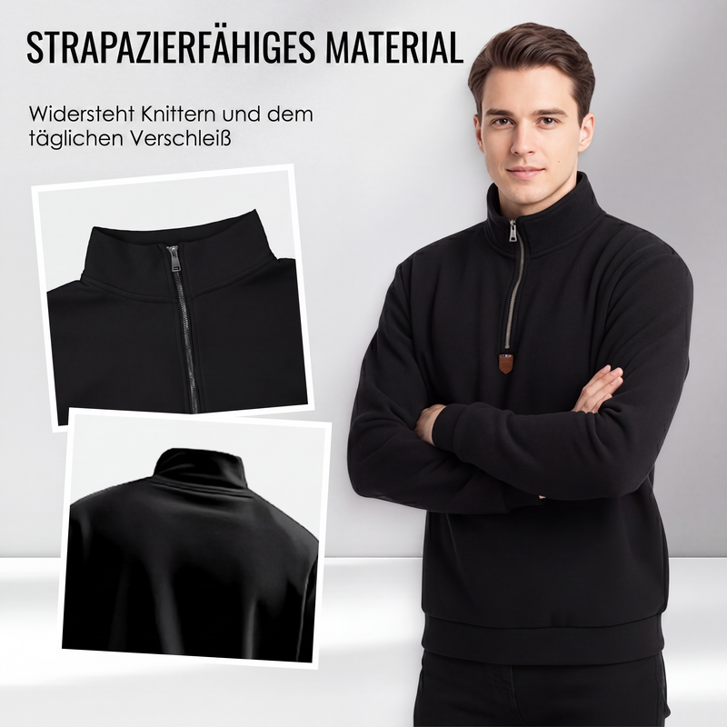 📢📢50%Rabatt!!!🎉✨Herren-Pullover mit Stehkragen und Viertelreißverschluss