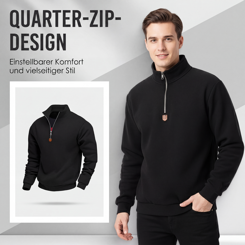 📢📢50%Rabatt!!!🎉✨Herren-Pullover mit Stehkragen und Viertelreißverschluss