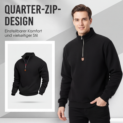 📢📢50%Rabatt!!!🎉✨Herren-Pullover mit Stehkragen und Viertelreißverschluss