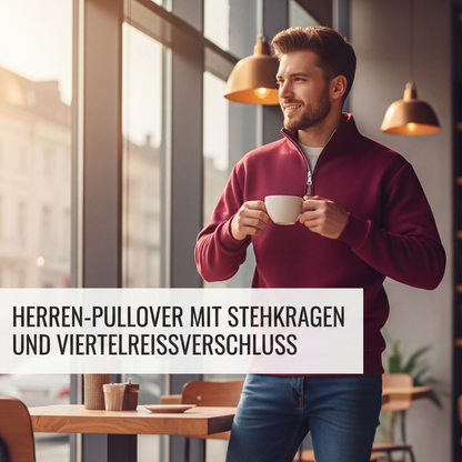 📢📢50%Rabatt!!!🎉✨Herren-Pullover mit Stehkragen und Viertelreißverschluss