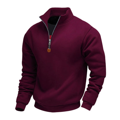 📢📢50%Rabatt!!!🎉✨Herren-Pullover mit Stehkragen und Viertelreißverschluss