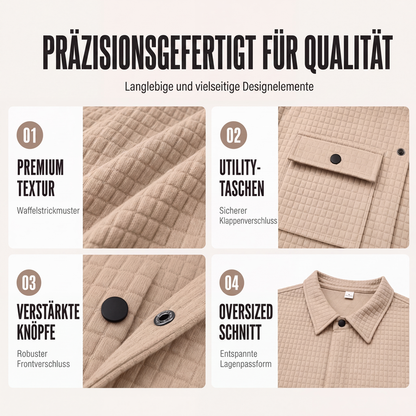 📢📢50% Rabatt!!! 🎉✨ Herren-Freizeitjacke mit Waffelstruktur