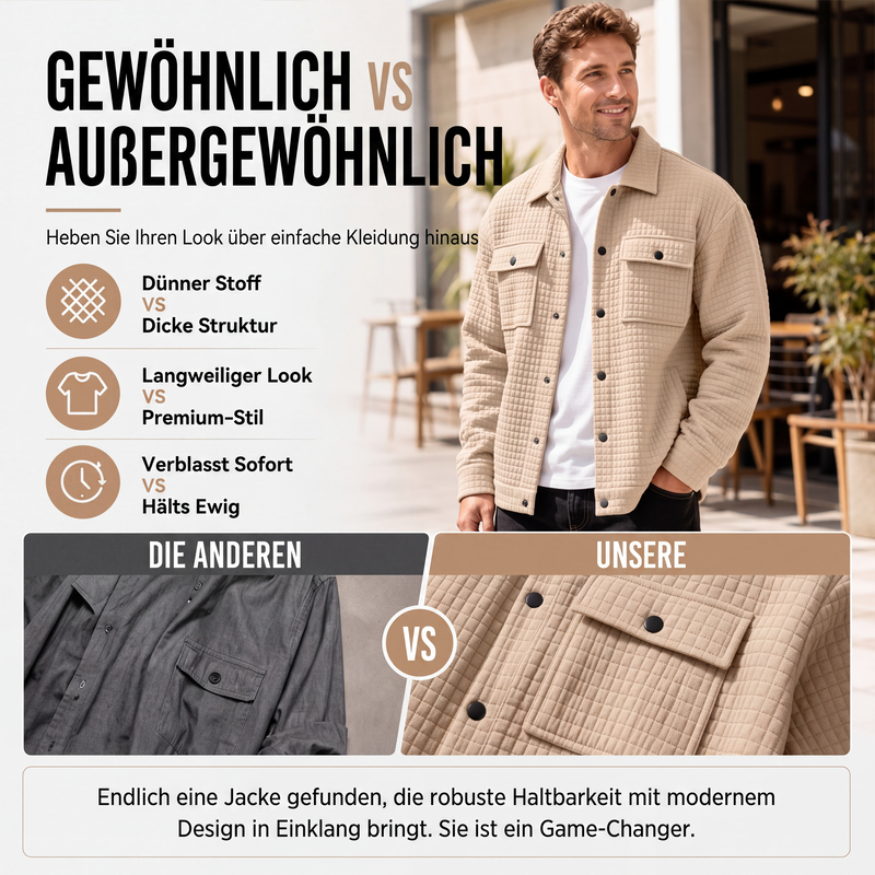 📢📢50% Rabatt!!! 🎉✨ Herren-Freizeitjacke mit Waffelstruktur