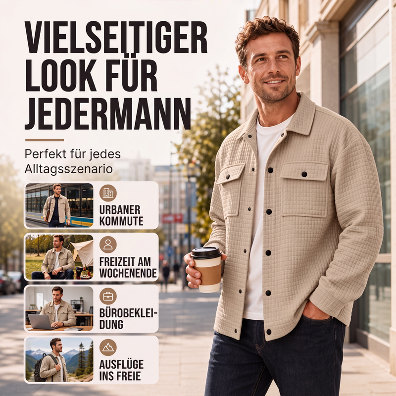 📢📢50% Rabatt!!! 🎉✨ Herren-Freizeitjacke mit Waffelstruktur