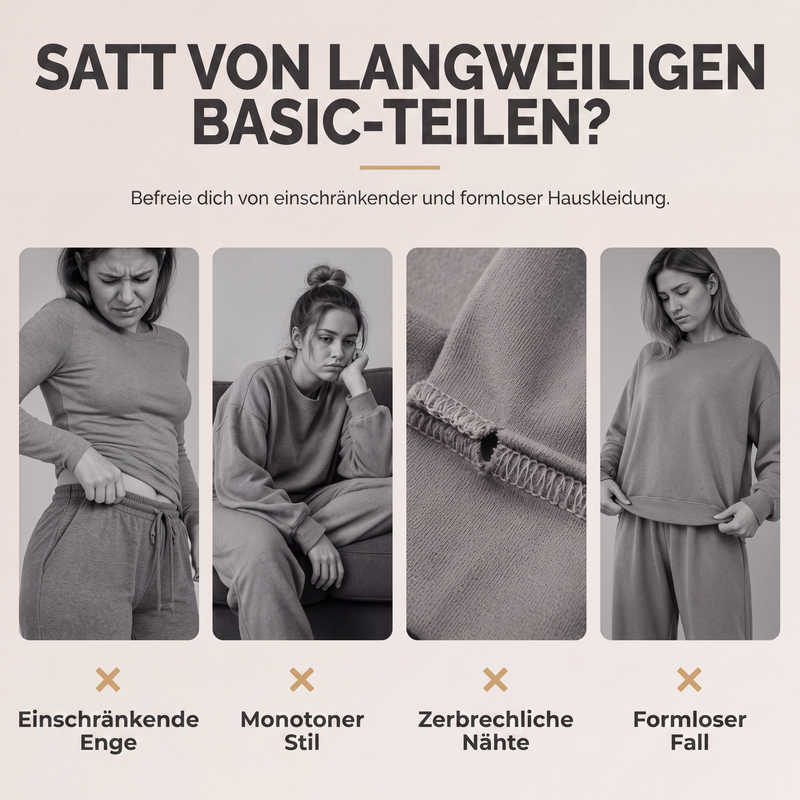 📢📢50% Rabatt!!! 🎉✨ Damen-Set aus Pullover-Sweatshirt & Weithosen – Kuscheliges Sweatshirt trifft auf modische Weithose