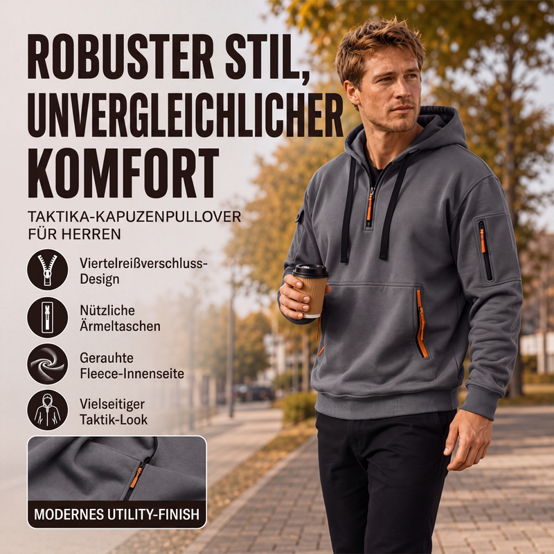 📢📢50%Rabatt!!!🎉✨Herren-Casual-Sport-Hoodie mit Viertelreißverschluss
