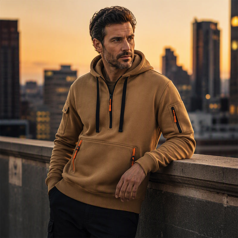 📢📢50%Rabatt!!!🎉✨Herren-Casual-Sport-Hoodie mit Viertelreißverschluss