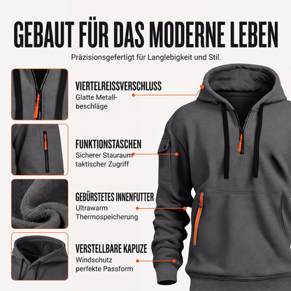 📢📢50%Rabatt!!!🎉✨Herren-Casual-Sport-Hoodie mit Viertelreißverschluss