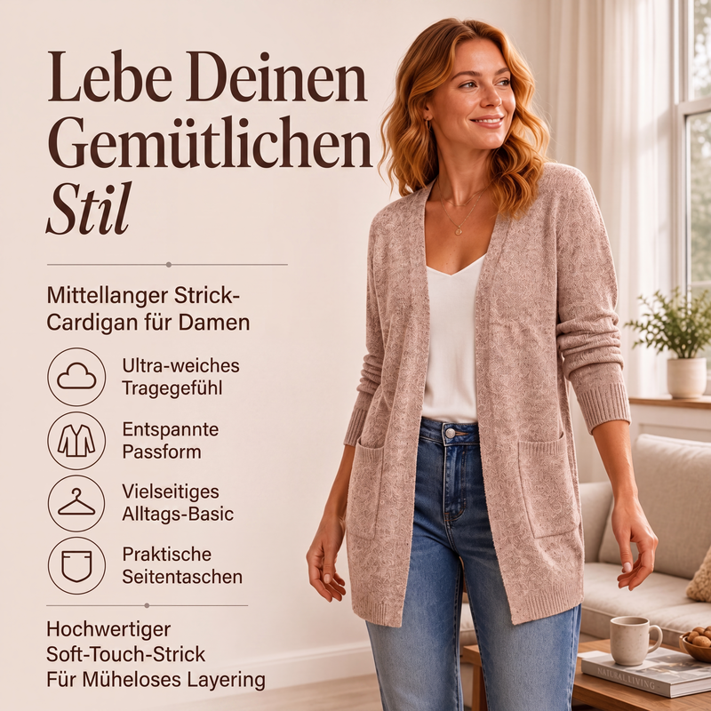 📢📢50%Rabatt!!!🎉✨Legerer offener Strickcardigan für Damen