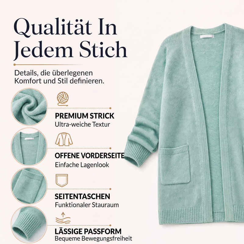 📢📢50%Rabatt!!!🎉✨Legerer offener Strickcardigan für Damen