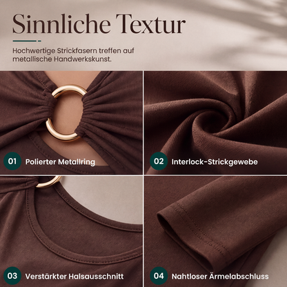 📢🎉50%Rabatt!!!🛍️✨Tailliertes Top mit Cut-Outs