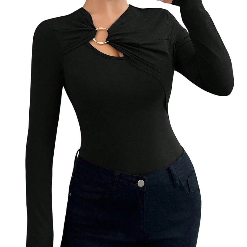 📢🎉50%Rabatt!!!🛍️✨Tailliertes Top mit Cut-Outs