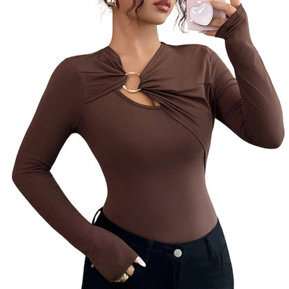 📢🎉50%Rabatt!!!🛍️✨Tailliertes Top mit Cut-Outs