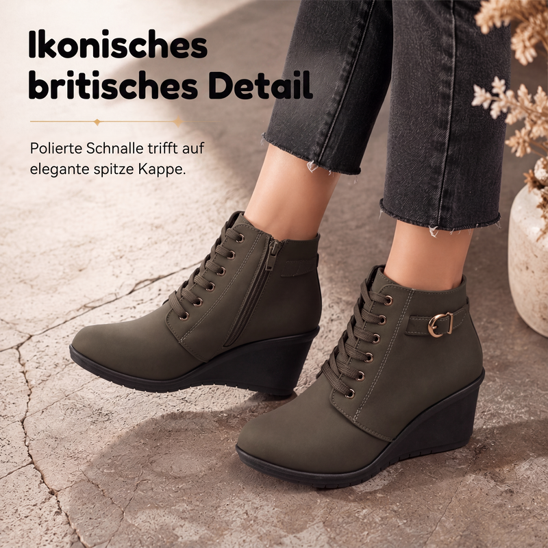 📢📢50% Rabatt!!! 🎉✨ Keilstiefeletten für Damen – Bequeme Keilabsätze, modisches Design und weiches Innenfutter – perfekt für einen stilvollen Auftritt an kühlen Tagen