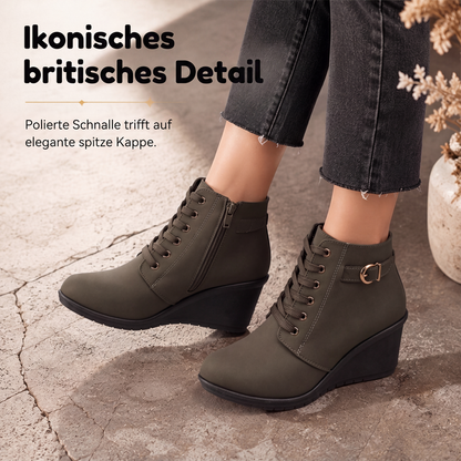 📢📢50% Rabatt!!! 🎉✨ Keilstiefeletten für Damen – Bequeme Keilabsätze, modisches Design und weiches Innenfutter – perfekt für einen stilvollen Auftritt an kühlen Tagen