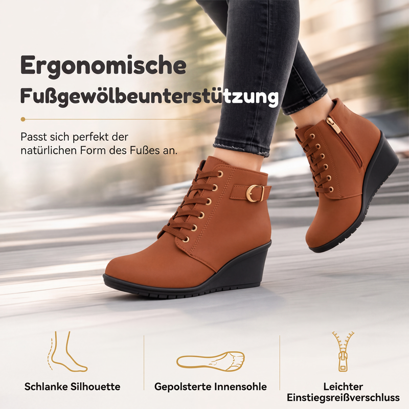 📢📢50% Rabatt!!! 🎉✨ Keilstiefeletten für Damen – Bequeme Keilabsätze, modisches Design und weiches Innenfutter – perfekt für einen stilvollen Auftritt an kühlen Tagen