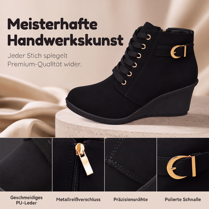 📢📢50% Rabatt!!! 🎉✨ Keilstiefeletten für Damen – Bequeme Keilabsätze, modisches Design und weiches Innenfutter – perfekt für einen stilvollen Auftritt an kühlen Tagen