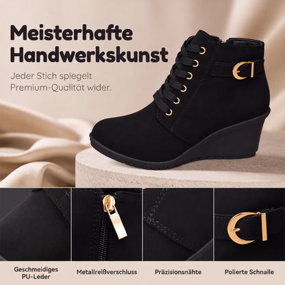 📢📢50% Rabatt!!! 🎉✨ Keilstiefeletten für Damen – Bequeme Keilabsätze, modisches Design und weiches Innenfutter – perfekt für einen stilvollen Auftritt an kühlen Tagen