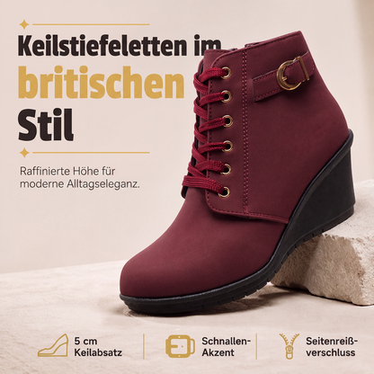📢📢50% Rabatt!!! 🎉✨ Keilstiefeletten für Damen – Bequeme Keilabsätze, modisches Design und weiches Innenfutter – perfekt für einen stilvollen Auftritt an kühlen Tagen