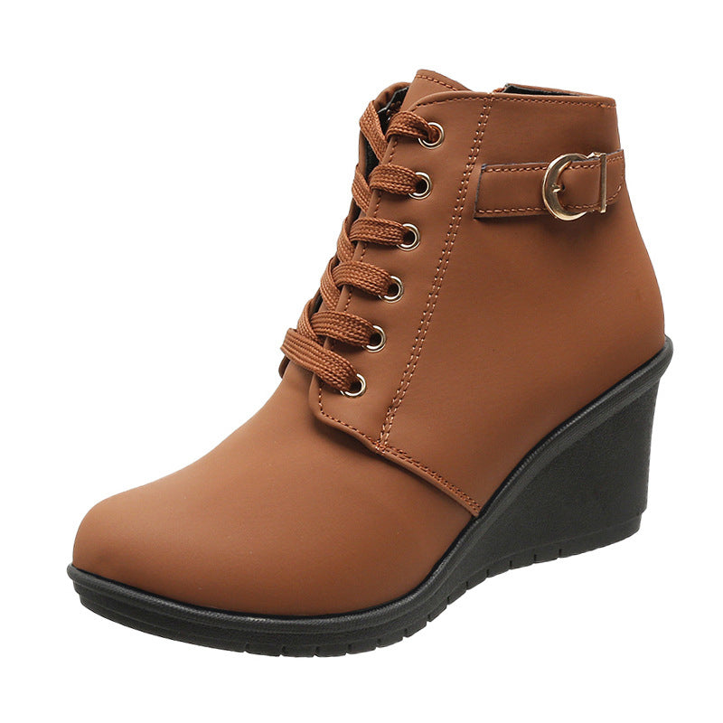 📢📢50% Rabatt!!! 🎉✨ Keilstiefeletten für Damen – Bequeme Keilabsätze, modisches Design und weiches Innenfutter – perfekt für einen stilvollen Auftritt an kühlen Tagen