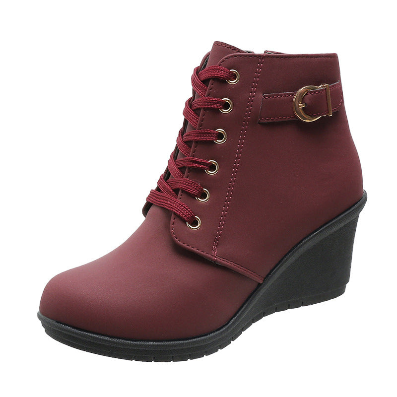 📢📢50% Rabatt!!! 🎉✨ Keilstiefeletten für Damen – Bequeme Keilabsätze, modisches Design und weiches Innenfutter – perfekt für einen stilvollen Auftritt an kühlen Tagen