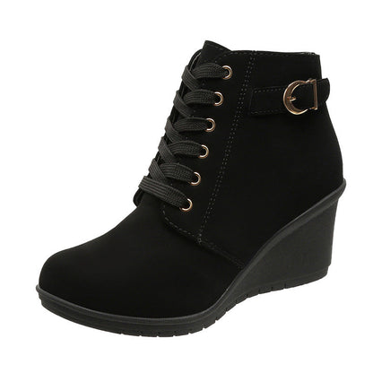 📢📢50% Rabatt!!! 🎉✨ Keilstiefeletten für Damen – Bequeme Keilabsätze, modisches Design und weiches Innenfutter – perfekt für einen stilvollen Auftritt an kühlen Tagen