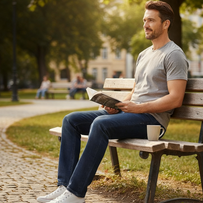 🌟 Der Look, den alle suchen – bei uns 50% günstiger! Gefütterte Gerade Bein Jeans für Herren