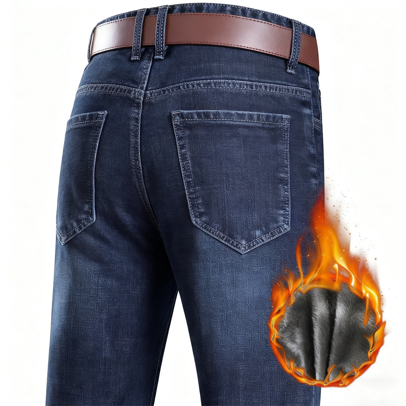 🌟 Der Look, den alle suchen – bei uns 50% günstiger! Gefütterte Gerade Bein Jeans für Herren