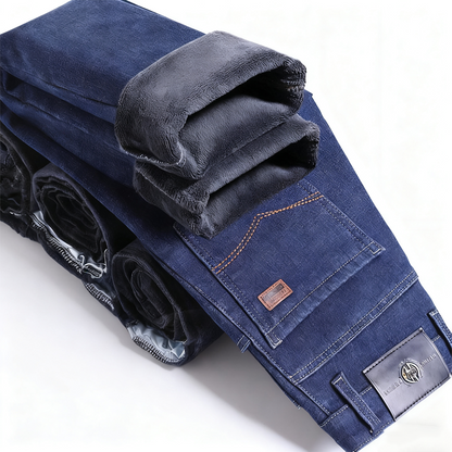 🌟 Der Look, den alle suchen – bei uns 50% günstiger! Gefütterte Gerade Bein Jeans für Herren