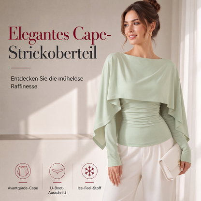 📢📢50% Rabatt!!! 🎉✨ Kühlendes Strickoberteil im Cape-Stil – Leichte Strickqualität, großzügiger Cape-Schnitt und angenehm kühlendes Material – perfekt für einen eleganten Auftritt an warmen Tagen