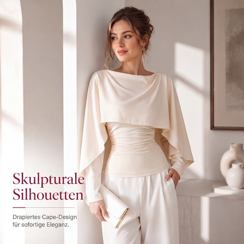 📢📢50% Rabatt!!! 🎉✨ Kühlendes Strickoberteil im Cape-Stil – Leichte Strickqualität, großzügiger Cape-Schnitt und angenehm kühlendes Material – perfekt für einen eleganten Auftritt an warmen Tagen