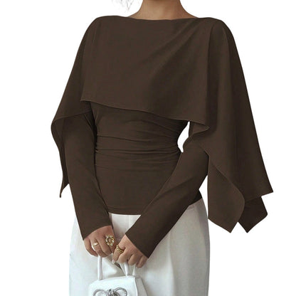 📢📢50% Rabatt!!! 🎉✨ Kühlendes Strickoberteil im Cape-Stil – Leichte Strickqualität, großzügiger Cape-Schnitt und angenehm kühlendes Material – perfekt für einen eleganten Auftritt an warmen Tagen