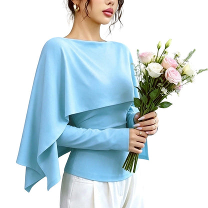 📢📢50% Rabatt!!! 🎉✨ Kühlendes Strickoberteil im Cape-Stil – Leichte Strickqualität, großzügiger Cape-Schnitt und angenehm kühlendes Material – perfekt für einen eleganten Auftritt an warmen Tagen