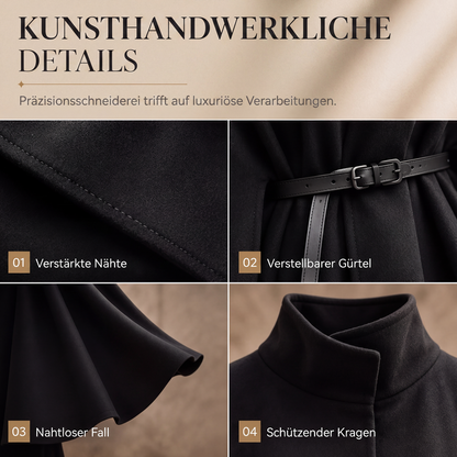 📢📢50% Rabatt!!! 🎉✨ Eleganter Cape-Mantel mit Stehkragen für Damen