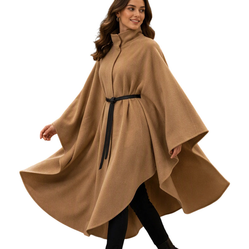📢📢50% Rabatt!!! 🎉✨ Eleganter Cape-Mantel mit Stehkragen für Damen