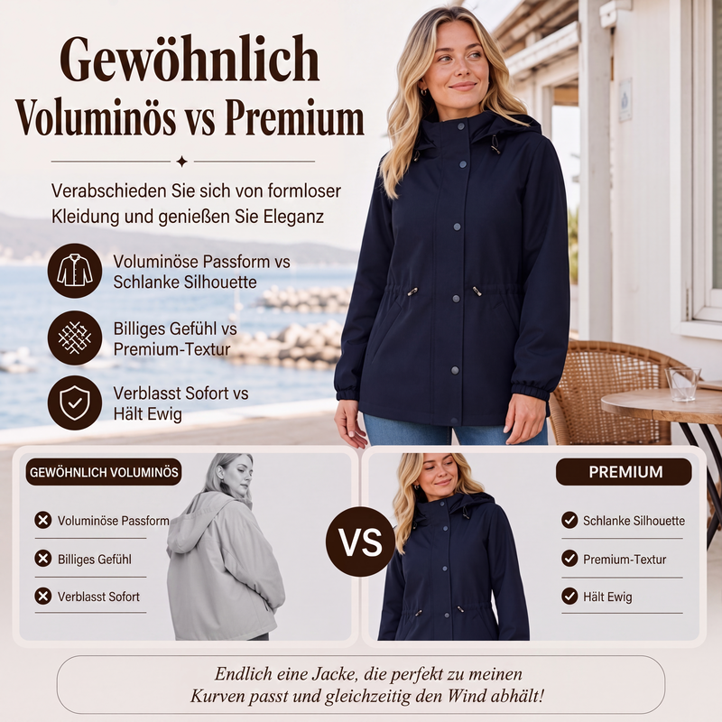 📢📢50% Rabatt!!! 🎉✨ Vielseitige wasserdichte Damen-Kapuzenjacke