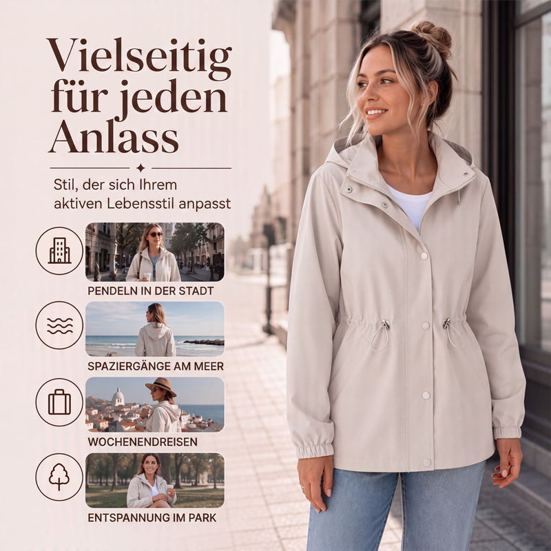 📢📢50% Rabatt!!! 🎉✨ Vielseitige wasserdichte Damen-Kapuzenjacke