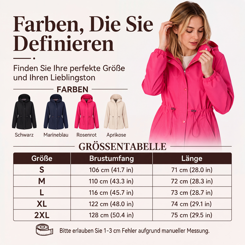 📢📢50% Rabatt!!! 🎉✨ Vielseitige wasserdichte Damen-Kapuzenjacke