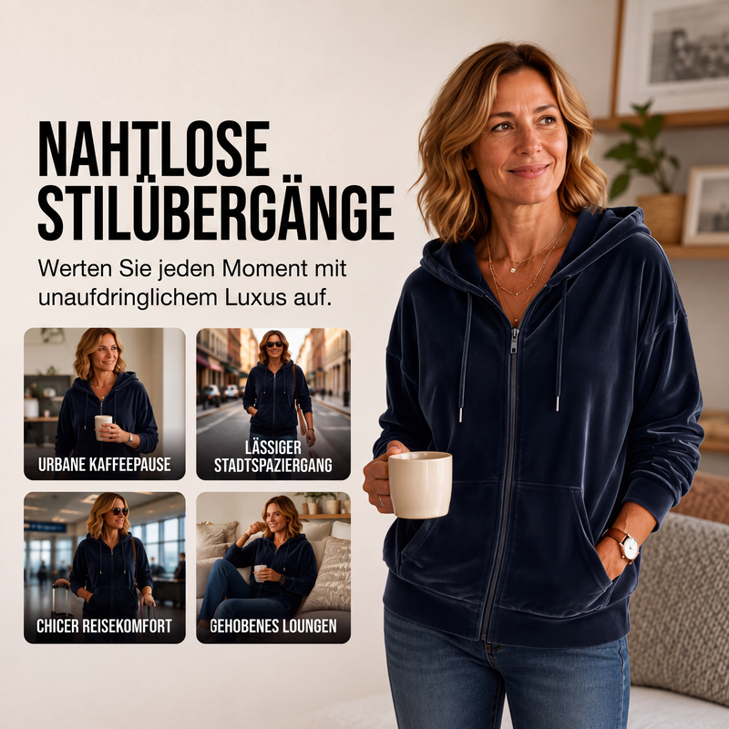 🌸 Samt-Kapuzenjacke – Komfort & Eleganz vereint – Perfekt für alle, die luxuriöse Materialien und lässigen Stil lieben – der weiche Samt verleiht jedem Outfit eine edle Note. Jetzt 50% Rabatt!