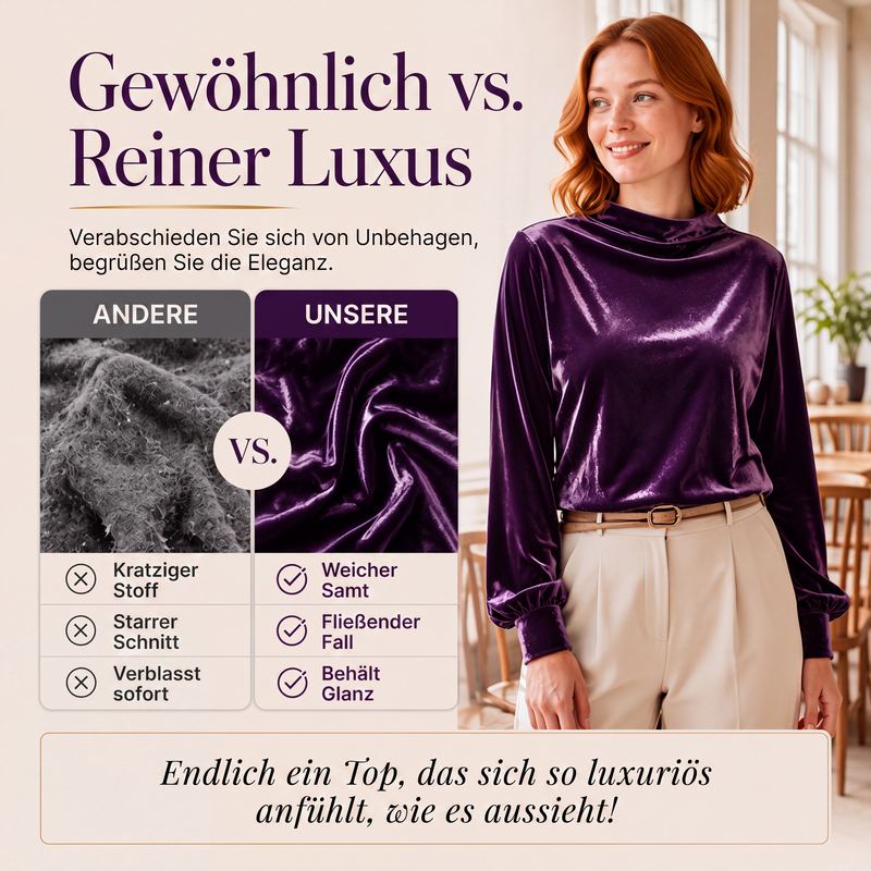 👗 Hochwertiges Damen-Oberteil aus weichem Samt – Angenehmes Tragegefühl, moderne Passform und durchdachtes Design – ein Must-have für deine Garderobe. Jetzt 50% Rabatt!
