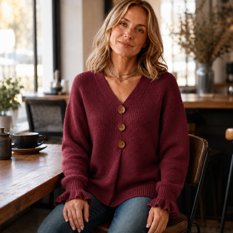 📢📢50%Rabatt!!!🎉✨Damen-Strickpullover mit V-Ausschnitt
