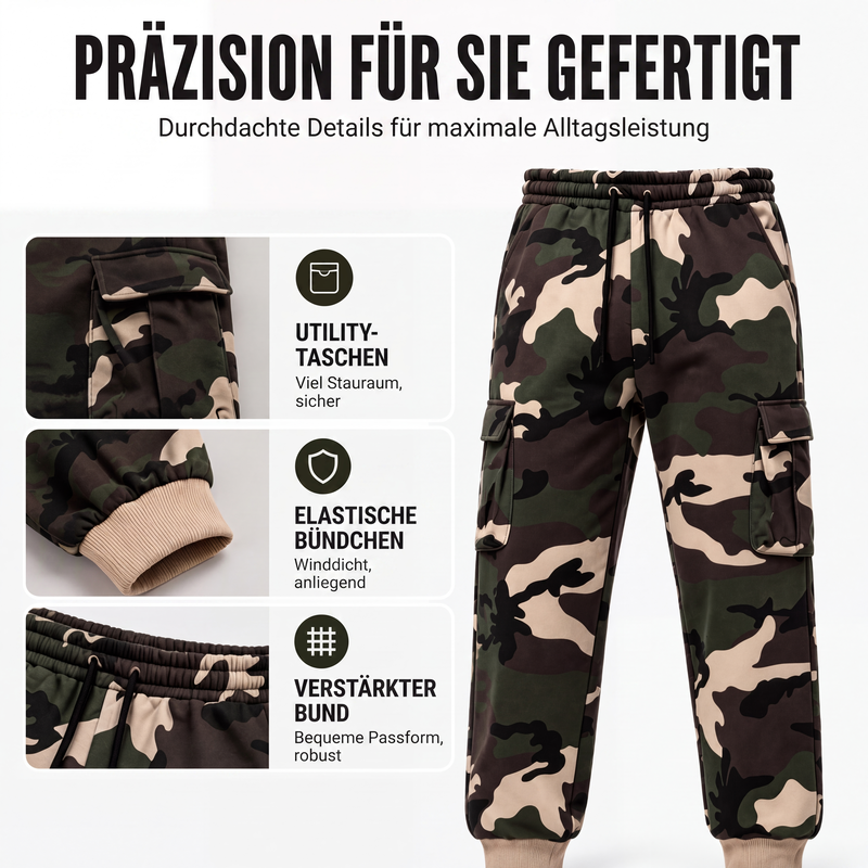 📢📢50%Rabatt!!!🎉✨Cargohose für Herren mit Camouflage-Muster und Kordelzug, geeignet für sportliche Aktivitäten
