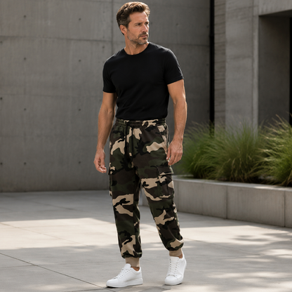 📢📢50%Rabatt!!!🎉✨Cargohose für Herren mit Camouflage-Muster und Kordelzug, geeignet für sportliche Aktivitäten