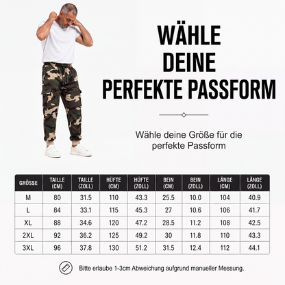 📢📢50%Rabatt!!!🎉✨Cargohose für Herren mit Camouflage-Muster und Kordelzug, geeignet für sportliche Aktivitäten