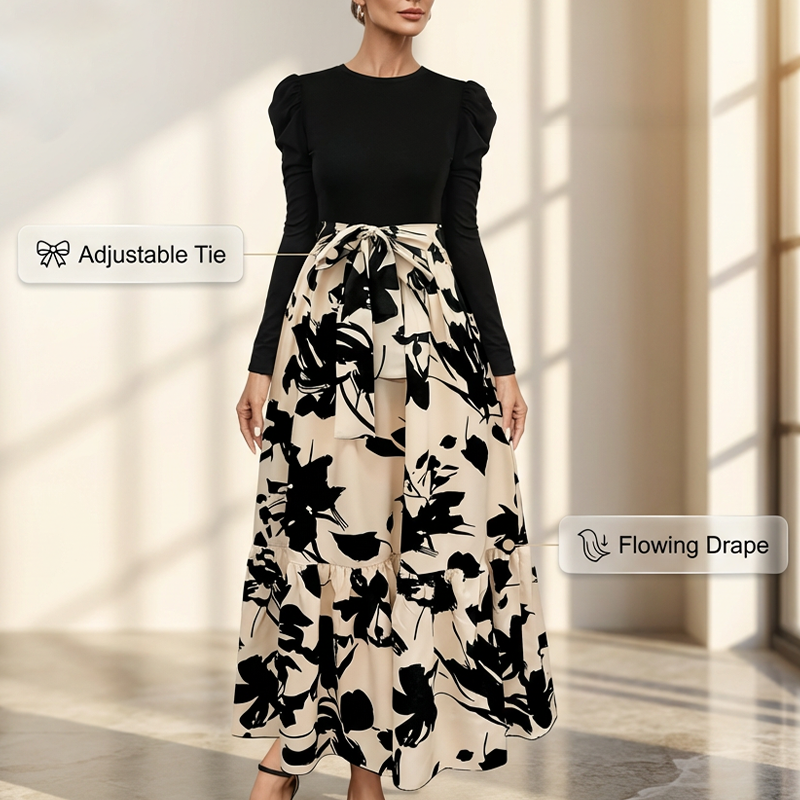 🌸 Blumen-Maxikleid – Komfort & Romantik vereint – Perfekt für alle, die feminine Looks und bequeme Materialien lieben – das Blumenmuster und der A-Linien-Schnitt verleihen dir eine elegante, romantische Ausstrahlung. Jetzt 50% Rabatt!